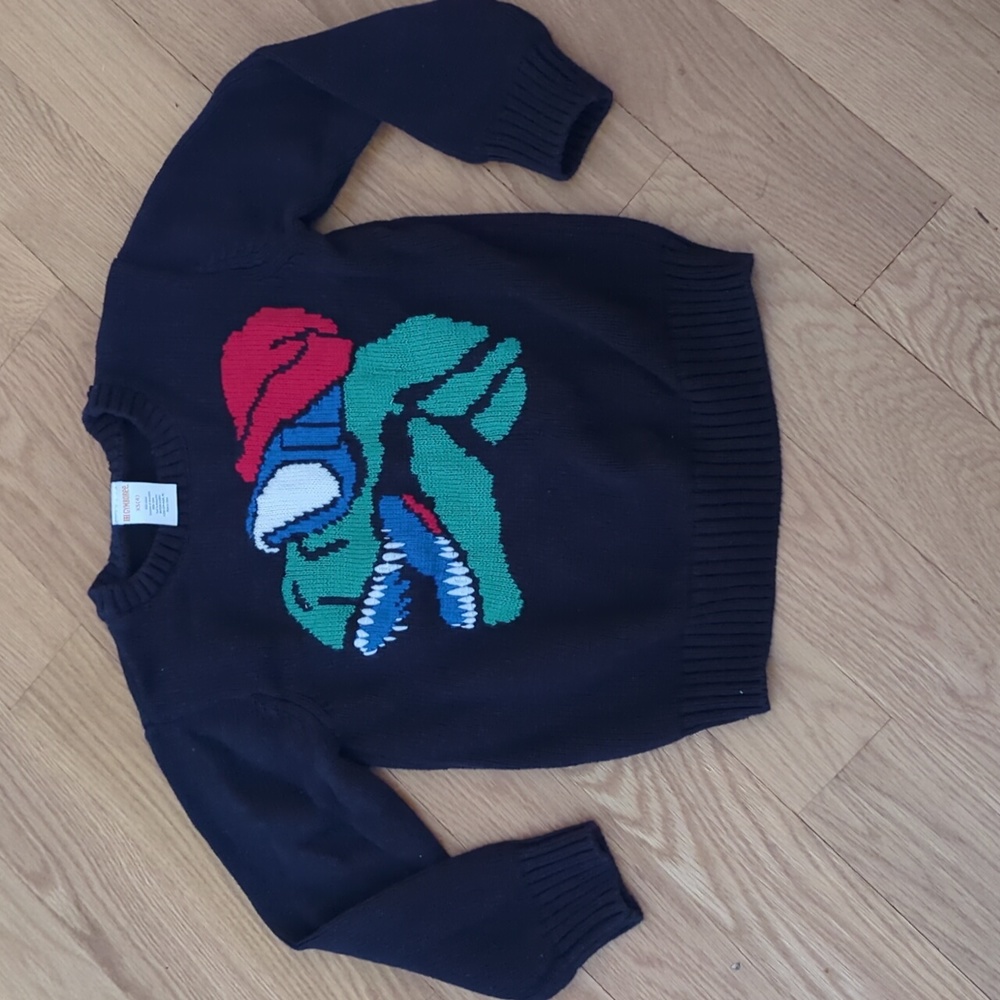 Gymboree boy sweater dinosaur santa size xs 4 years